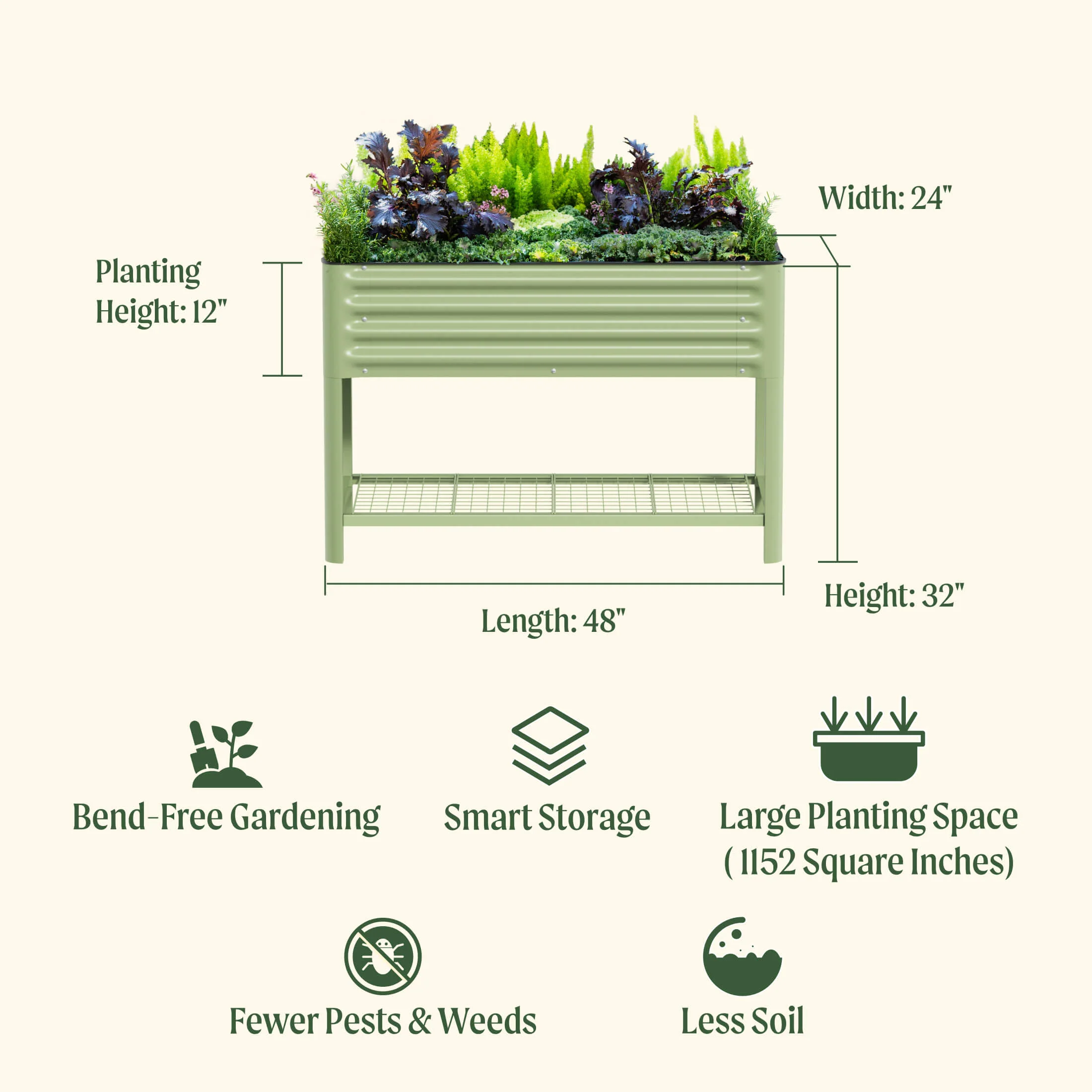 Elevated Garden Bed - 2' x 4' - Image 4